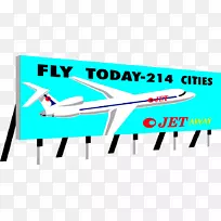 窄体飞行器标志航空航天工程旅行广告牌
