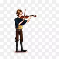 小提琴雕像-小提琴