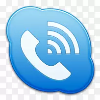 Skype电话计算机图标iphone-bw