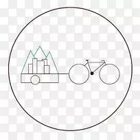 圆形材料剪贴画-自行车活动