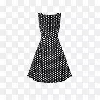 20世纪50年代波尔卡圆点服装尺码旧式服装连衣裙