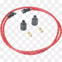 汽车火花塞电线电缆交流电源插头和插座.电线边缘