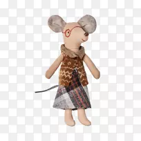 老鼠娃娃，爷爷，毛绒玩具&可爱的玩具，老鼠-老鼠