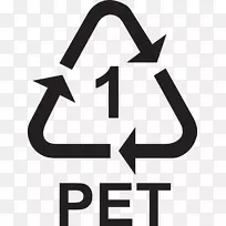 回收符号聚对苯二甲酸乙二醇酯宠物瓶回收代码.符号
