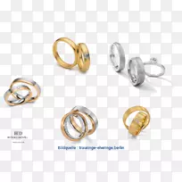 耳环银结婚戒指珠宝戒指