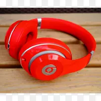 耳机胜过电子产品无线麦克风消费电子产品.红色耳机