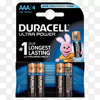 杜拉塞尔aaa电池碱性电池9伏电池-Duracell兔子