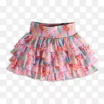 洋装褶皱裙粉红色m舞-连衣裙