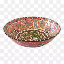 陶瓷盘子餐具碗手绘复古
