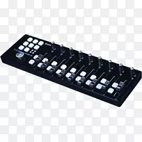 数字音频midi控制器音频控制面midi键盘.麦克风