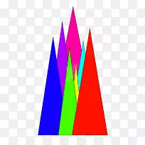 三角形洋红色字体-三角形