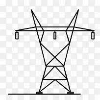输电塔绘制电力着色书电力传输.能量