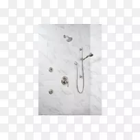 水龙头淋浴浴室角-白色墙砖