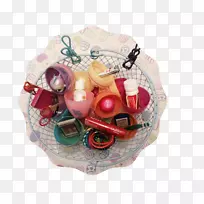 食品礼品篮，篮子，圣诞装饰品-圣诞节