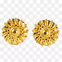 耳环金珠宝首饰设计.黄金