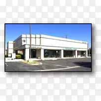 橱窗商业建筑正面房屋屋顶-窗户
