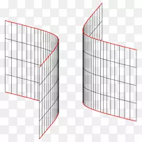 直线柱面几何面积三维空间线
