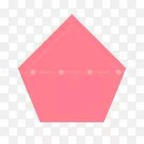 矩形粉红m-半折