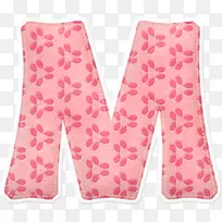 字母m粉红色-m