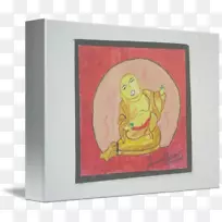 现代艺术丙烯酸画水彩画笑佛