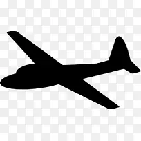 飞机剪影滑翔机剪贴画-飞机