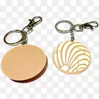 平底孔卡钥匙链硬币钱包面包屋钥匙链