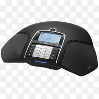 会议电话：konftel 300 wx无线可扩展会议电话-无基站、黑色数字增强型无绳通信免提电话-vis识别系统