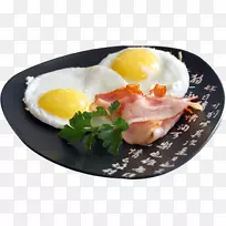 煮鸡蛋煎蛋丰盛早餐劳斯考斯-早餐