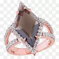 结婚戒指蓝宝石金钻石戒指
