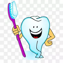 牙刷牙科人体牙齿夹艺术牙刷