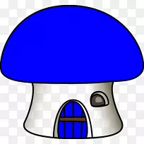 蘑菇屋剪贴画-蘑菇