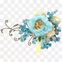 花卉设计蓝色玫瑰花