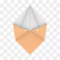 三角折纸-半折