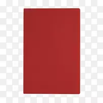 矩形红笔记本