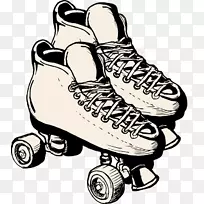 轮滑滚轴溜冰鞋轮滑剪贴画滚轴溜冰鞋