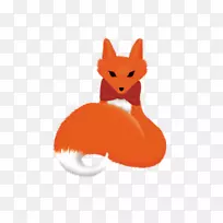 胡须红狐猫鼻子卡通猫