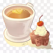 冷冻甜点咖啡杯风味茶