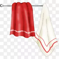 毛巾纺织红剪贴画.红色毛巾