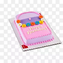 红丝带生日蛋糕公主蛋糕巧克力蛋糕糖霜蛋糕递送