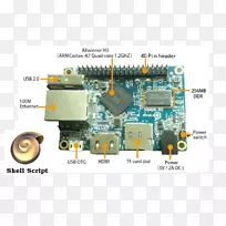 橙色pi raspberry pi通用输入/输出shell脚本Arduino-shell