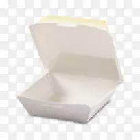 纸箱蛤蜊汉堡包包装和标签-盒