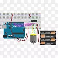 Arduino接线微控制器处理覆盆子pi-dc电机