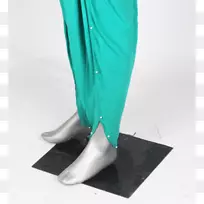 郁金香裤腿绿色图案郁金香材质