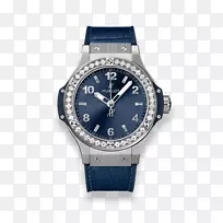 哈布洛蓝钻石手表蓝色钻石手表