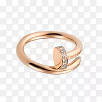 结婚戒指卡地亚金订婚戒指