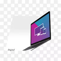 背光液晶电脑显示器标志品牌图形设计