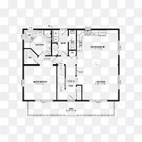 平面图原木小屋
