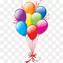 生日蛋糕气球祝愿剪贴画-生日