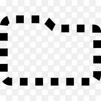 直线多边形链式计算机图标.线