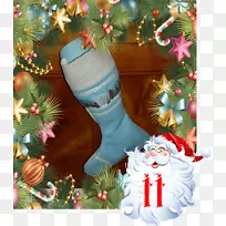 圣诞树装饰圣诞老人圣诞长统袜-圣诞树